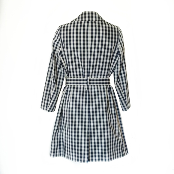 Brooks Brothers Gingham Trench Coat - Picture 3 of 7